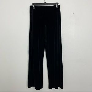 Ellen Tracy Pull-on Velvet Stretch Pants | Black | Size XS